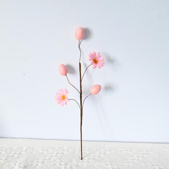 Easter Egg Picks Spring Artificial Flower Branch with Colorful Eggs for Floral Arrangements Party Home Table Centerpiece