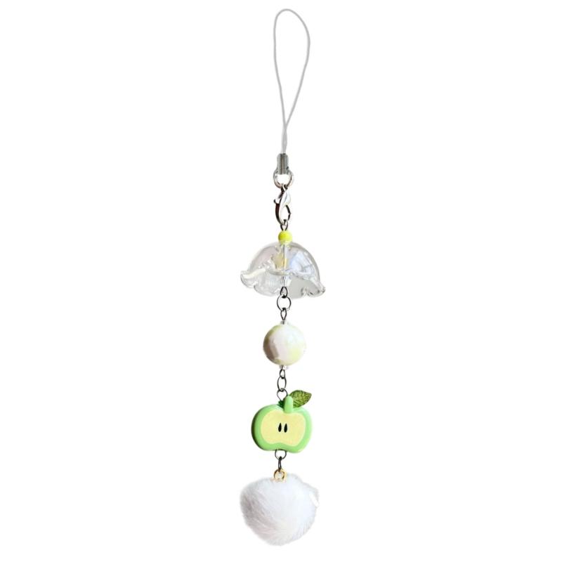 

Lightweight Apples Keyring 3D Fruit Shape Keychain Purse Charm Stylish Backpack Accessory for Trendy Women and Teens 1