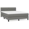 3140298 vidaXL Divan Bed with Mattress Dark Grey 140x200cm Fabric