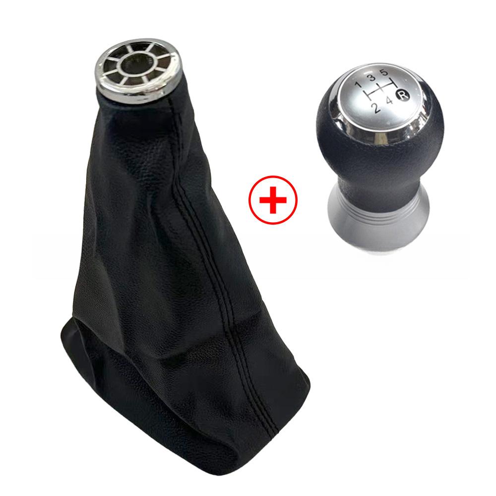 Black Gear Knob Gear Shift Knob Cover Replacement Part Plastic Material Leather Cover For Corolla E130 2000-07