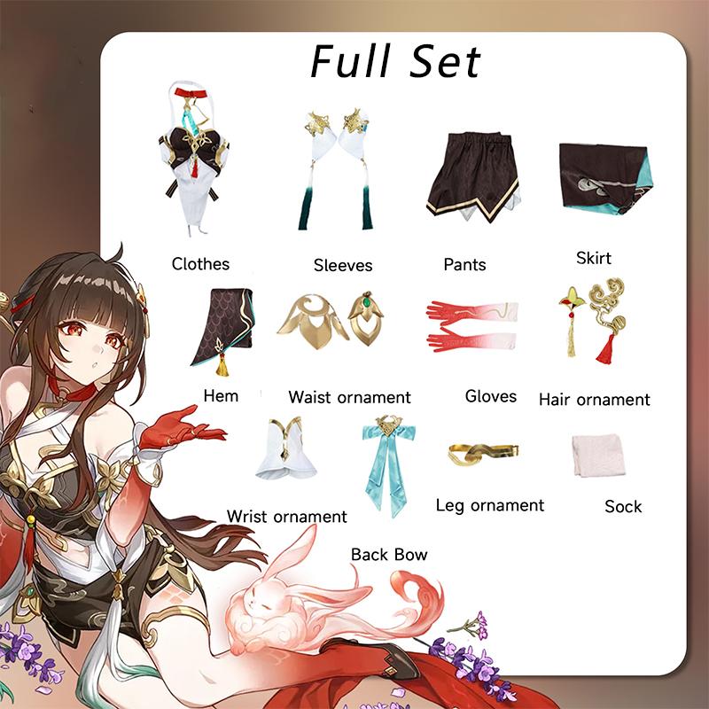 Honkai Star Rail Lingsha Cosplay Costume Vidyadhara Healer Lingsha Women Suit Halloween Carnival Party Uniform