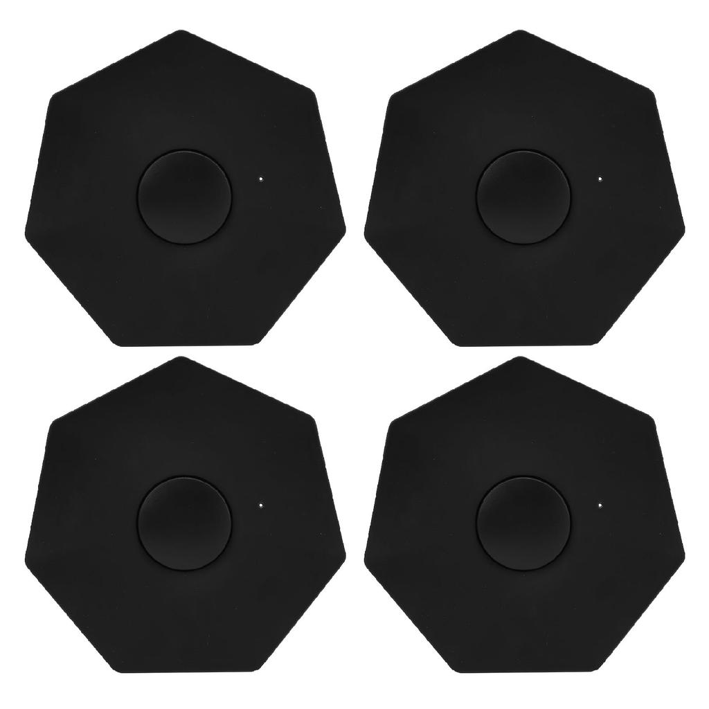 4 Stück Radnabenkappe Schwarz Stilvoller Look Staubdicht Schnallenmontage Schützende Mittelradnabenkappe für Fahrzeug