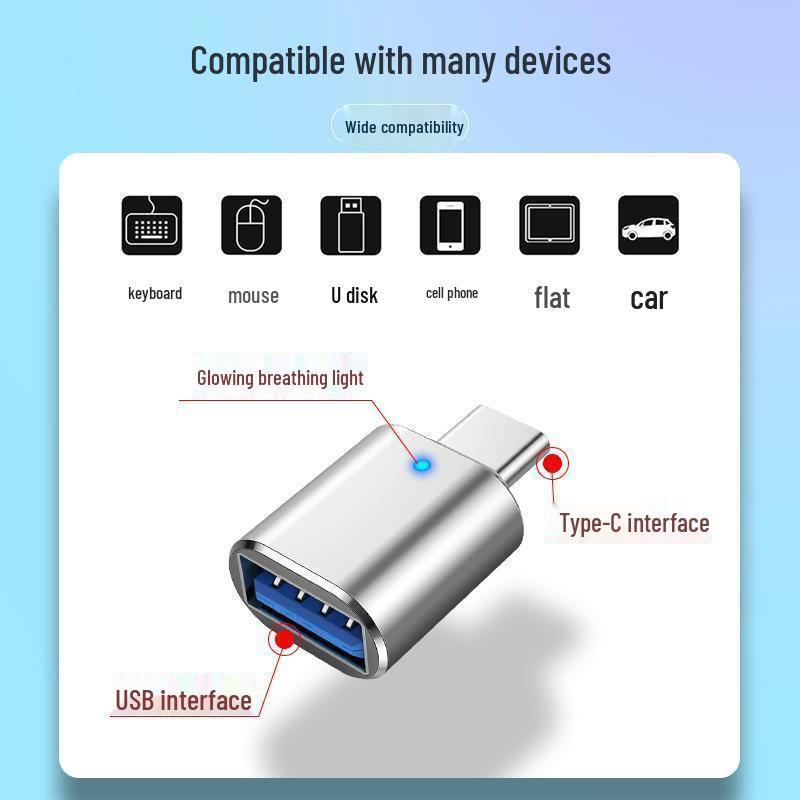 Adaptor OTG USB 3.0 la Type-C pentru telefoane Apple, Huawei, Xiaomi