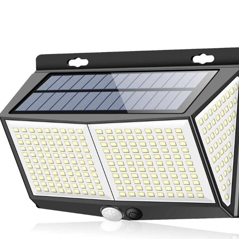 

Солнечный датчик настенный светильник 288LED для дома, двора, сада, забора, украшения газона, уличный датчик движения, солнечный свет 1PC