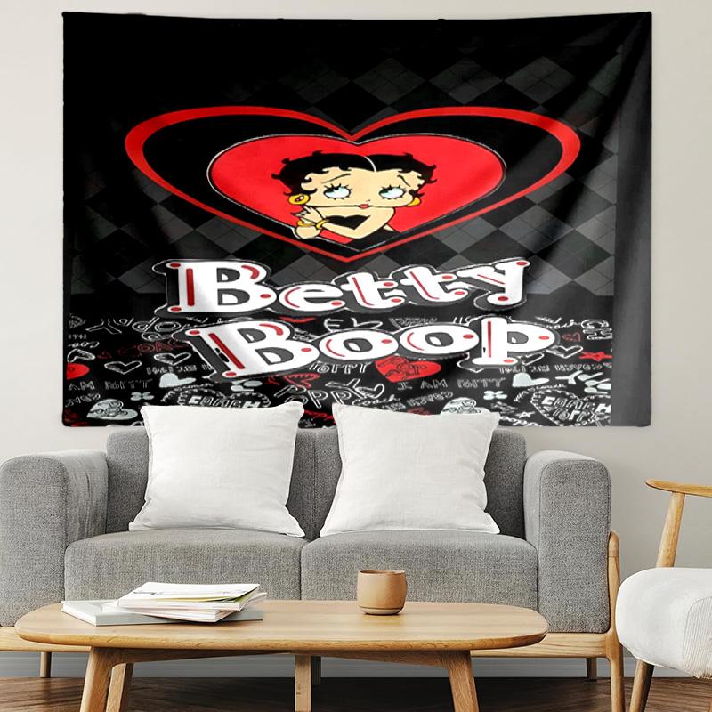 Betty Boop Print Tapestry, Lightweight Wall Hanging, for Bedroom, Dorm, Living Room, Home Art Decor - Birthday Christmas Gift for Friends