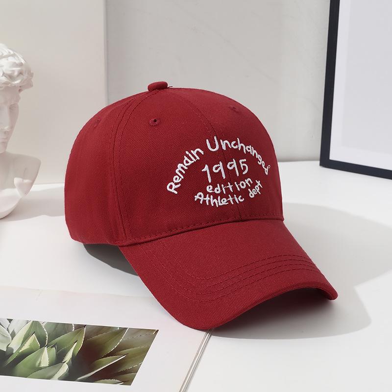 

Женская бейсболка с вышивкой в корейском стиле: Мягкая, универсальная кепка с козырьком для более стройного вида - Идеально подходит для весны/лета. Adjustable (54-59cm)