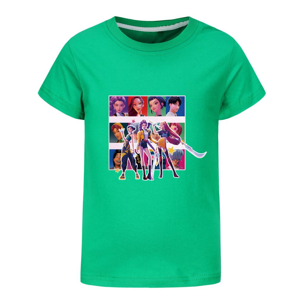 5036 Kids Girls Boys Rumi Mira Zoey Print Casual Cotton Short Sleeves T-Shirt