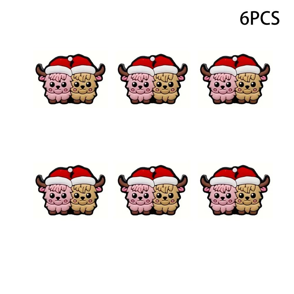 6/32PCS Multi-Size Christmas-Themed Silicone Beads Set, Perfect for DIY Crafting Keychains, Necklaces, Bracelets & More