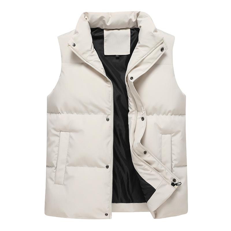 Men's Vest Autumn and Winter Korean Style Loose Jacket Zipper Cardigan Top