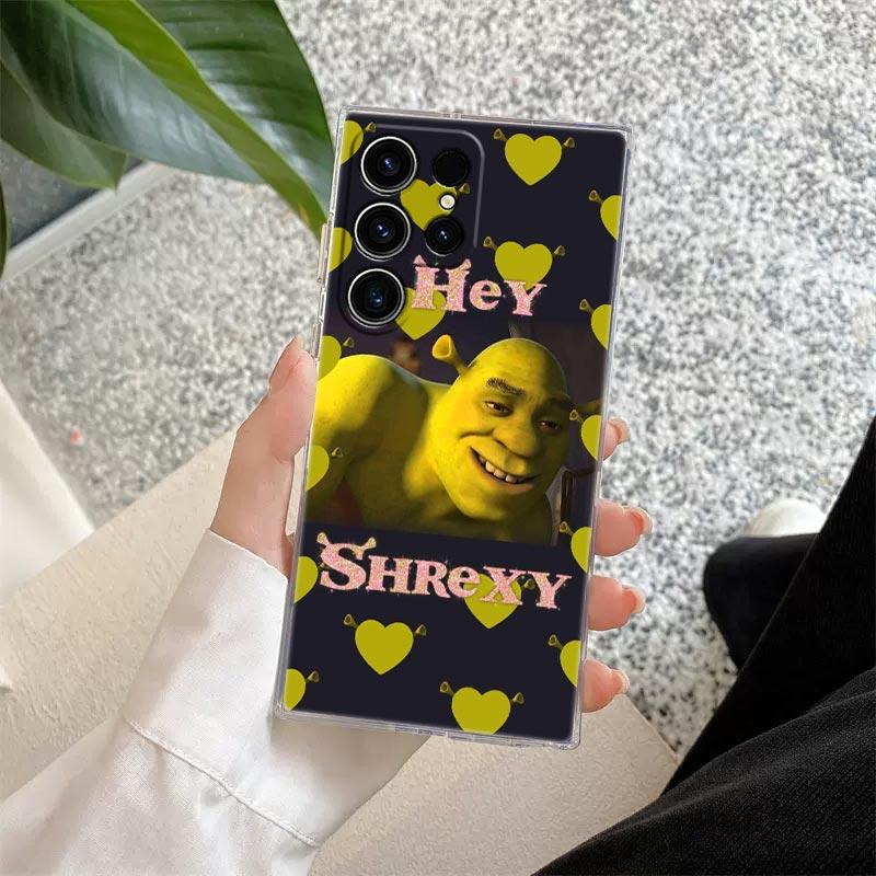 Transparent Case For Samsung Galaxy S26 S25 Ultra S24 S22 S26 Plus S20 S23 S21 S25 FE Clear Cover Cartoon Shreks Art Funny Movie