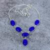 Blue Chalcedony Gemstone Handmade 925 Sterling Silver Jewelry Necklace 18" M-404