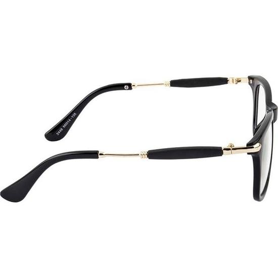 Dervin Clear Lens Black Frame Mens And Womens Rectangular Uv Protected Sunglasses (Transparent Lens) - Pack Of 1