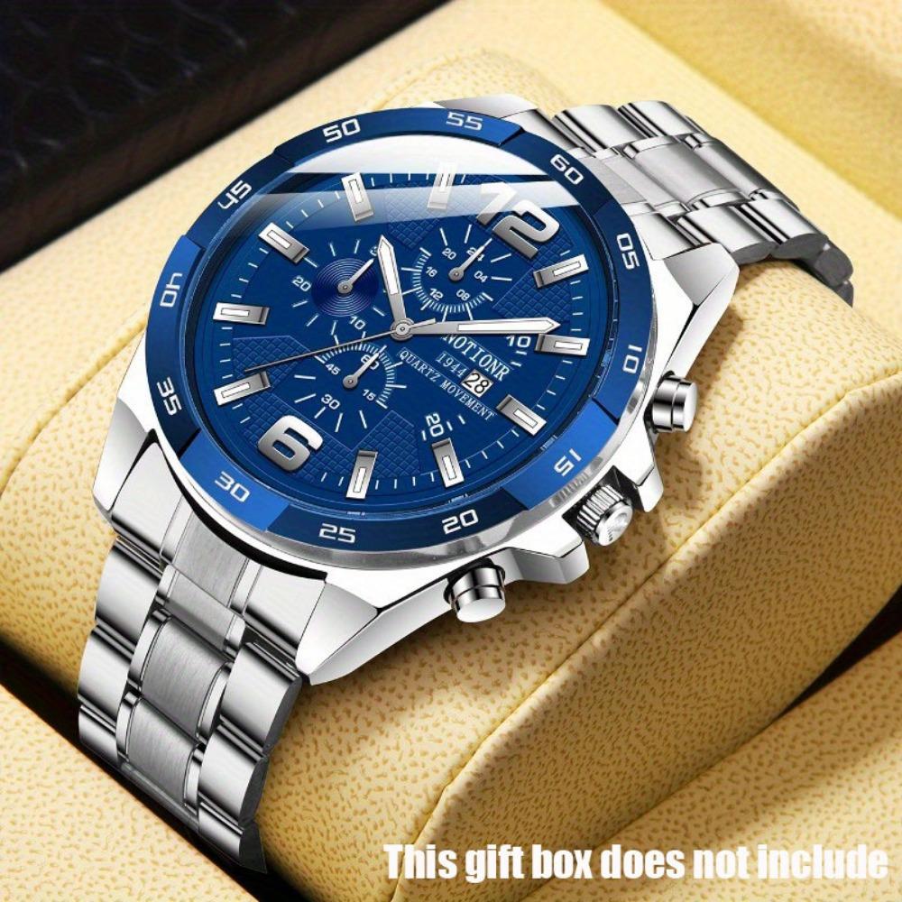 

1 шт. Новые модные часы-календарь, мужские кварцевые