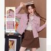 ET BOITE Women's Korean Style Lapel Short Utility Jacket