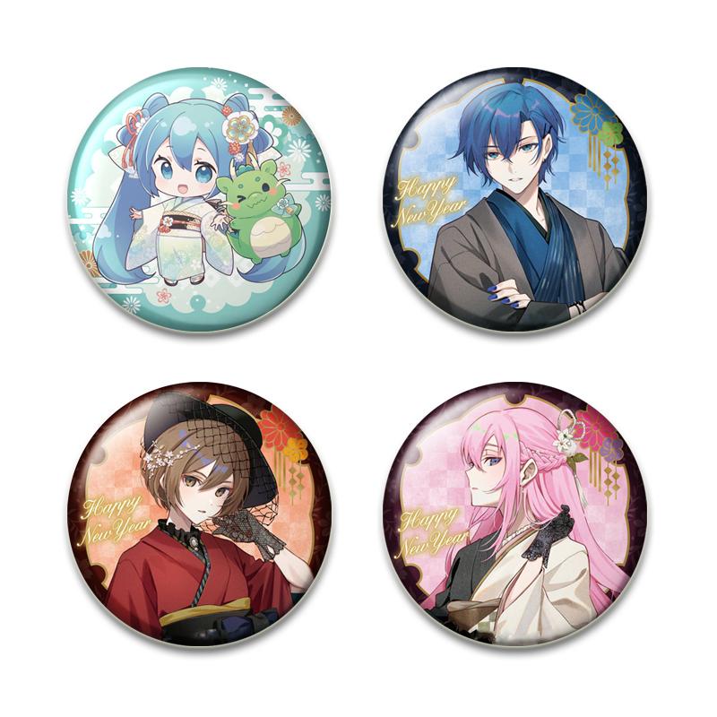 32/44/58mm Hatsune Miku Cartoon Figure Brooches Cosplay  Exquisit Badge for Collar Backpack Hat Accessory Handmade Enamel Pins Decoration