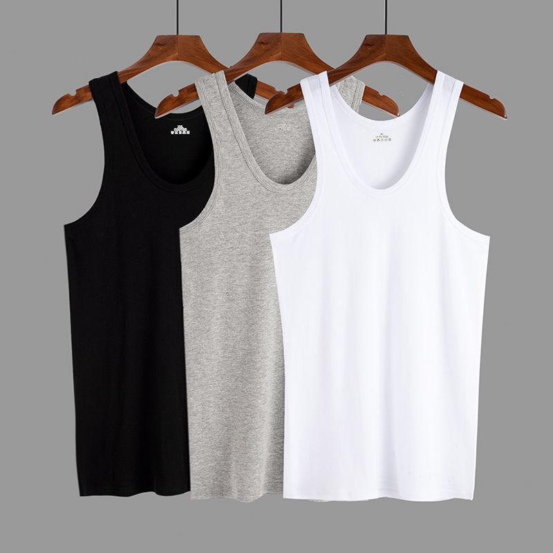 Men's Plus Size Breathable Stretch Tank Top - Trendy Solid Color Sports Vest