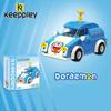 Keeppley Building Blocks Doraemon Car Bus Model Kawaii Splicing Children's Toys Birthday Gift Ornaments Animation Peripherals