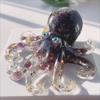 Natural Crystal Gravel Octopus Statue Dropper Resin Reiki Stone Garden Statue Ornaments Office Tabletop Bar Decorative Fun Gift