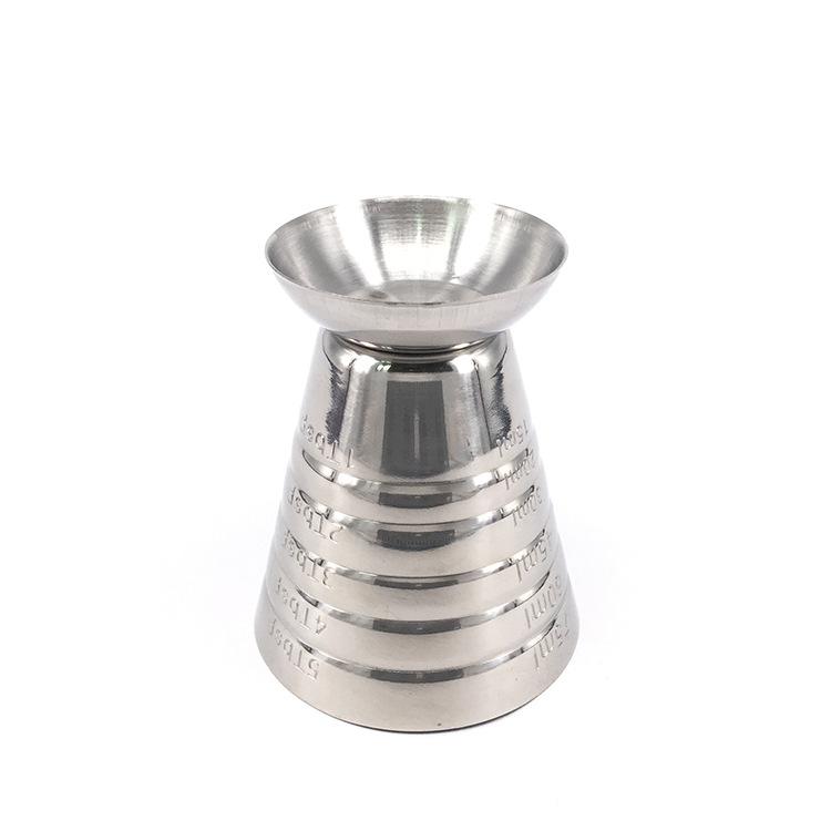 Bar Blandet drikke Tilbehør Mål kopp Bar Cocktail Shaker Jigger Cocktail Verktøy Rustfritt stål 75 ML Kjøkken Gadgets