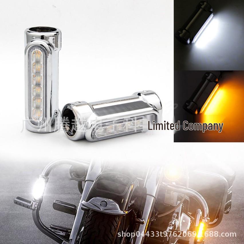 Harley Motorcycle LED Crash Bar Lights - Aluminum Tube Clamp and Pillar Light Accessories
