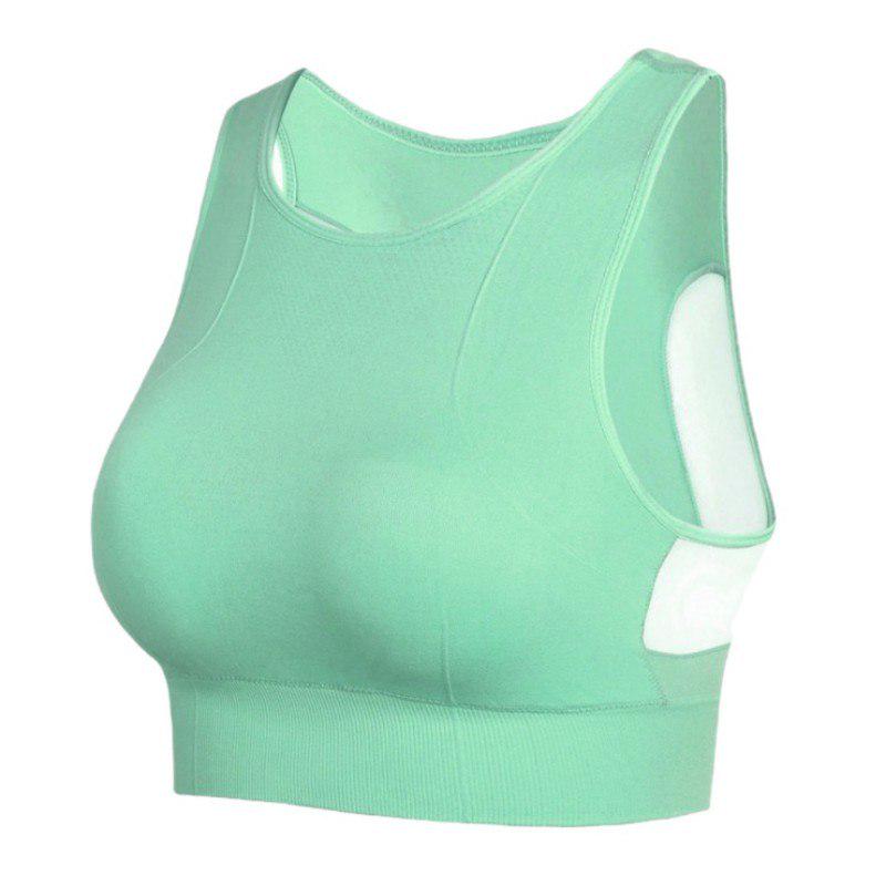 Atmungsaktive Mesh-BHs für Damen, stoßfest, gepolsterter BH, solide, nahtlose Fitness-Unterwäsche