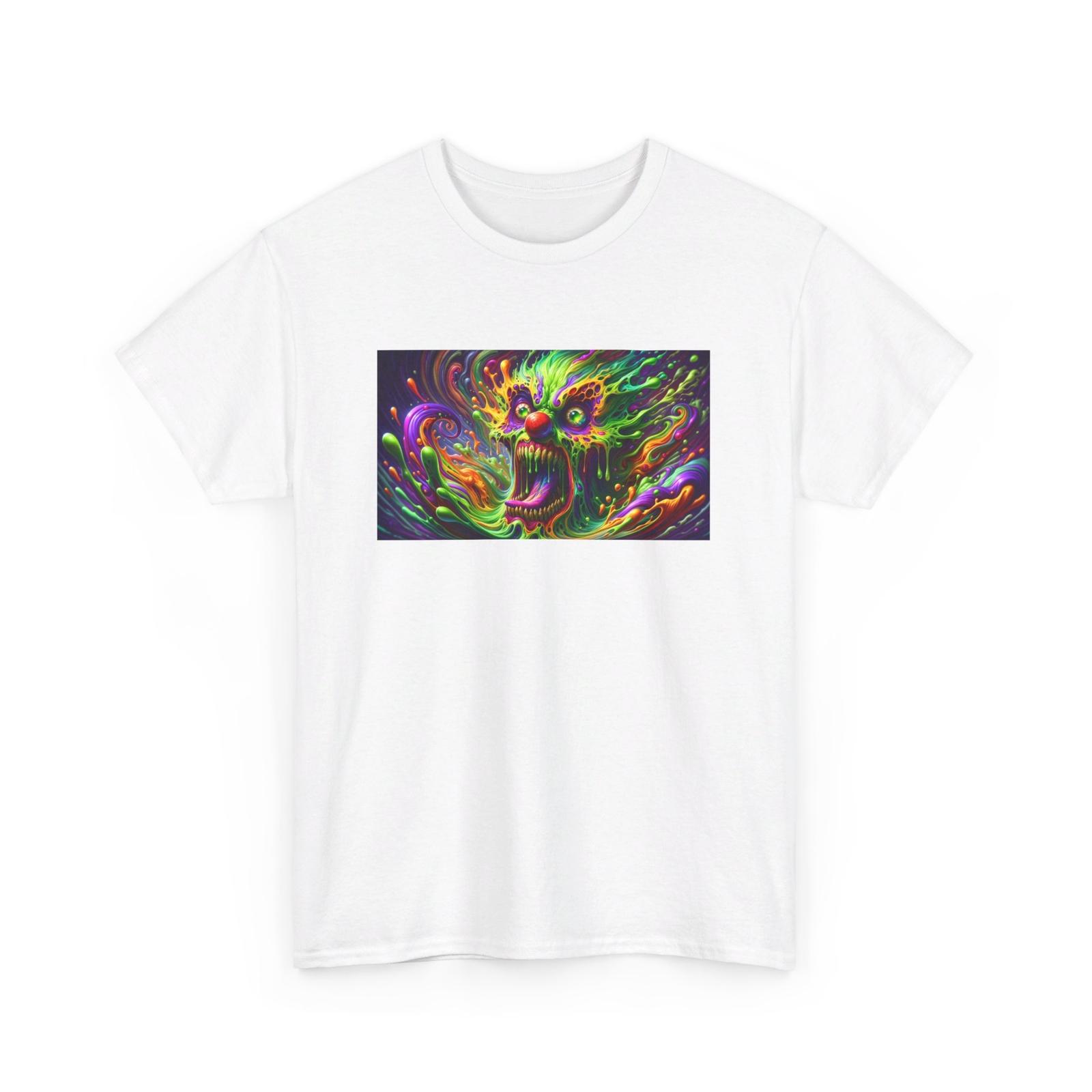 Unisex Adult T Shirt Monstrous Acidic Clown Creepy Fear Induce Halloween Phobia S разноцветный
