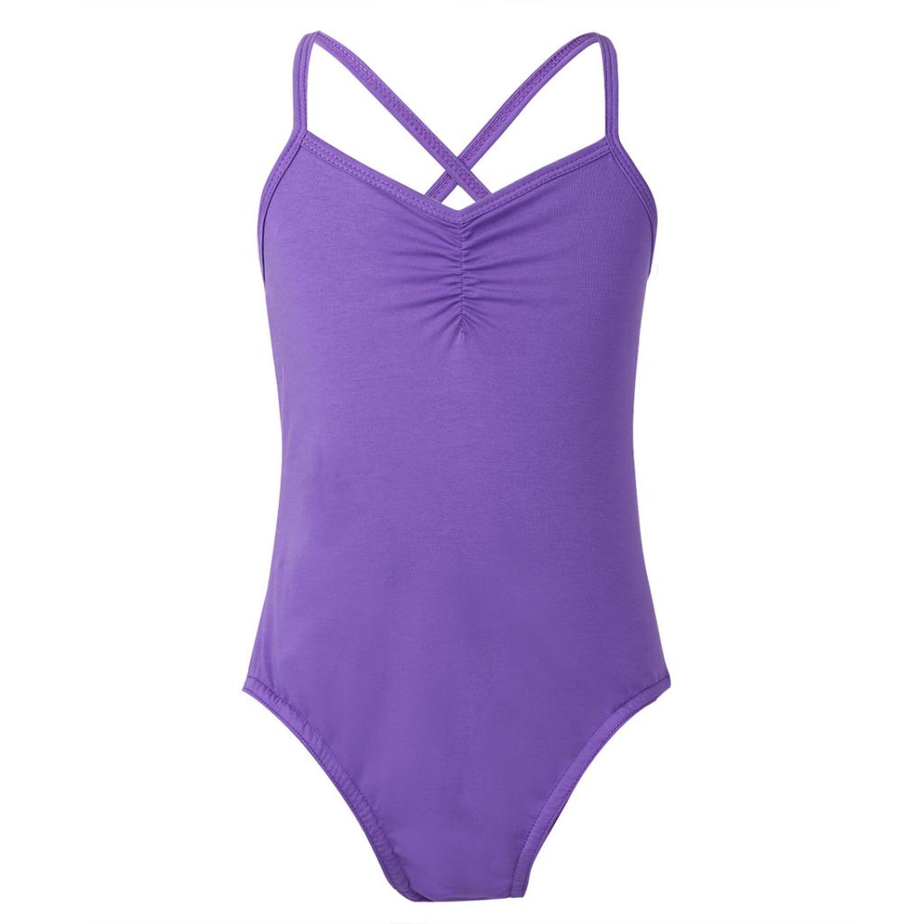 Little Big Girls Classic Spaghetti Strap Crisscross Back Ballet Leotard Dance Costumes Gymnastics Jumpsuit