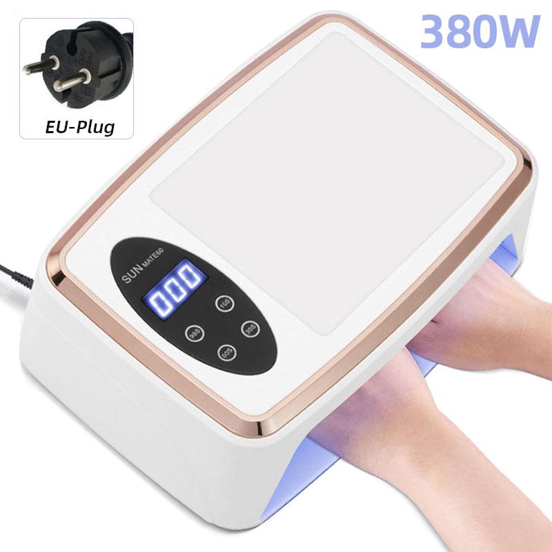 

НОВАЯ 90LEDS УФ-светодиодная лампа для маникюра ногтей 380 Вт Профессиональные лампы для сушки гель-лака с подушкой для рук Мощная сушилка для ногтей