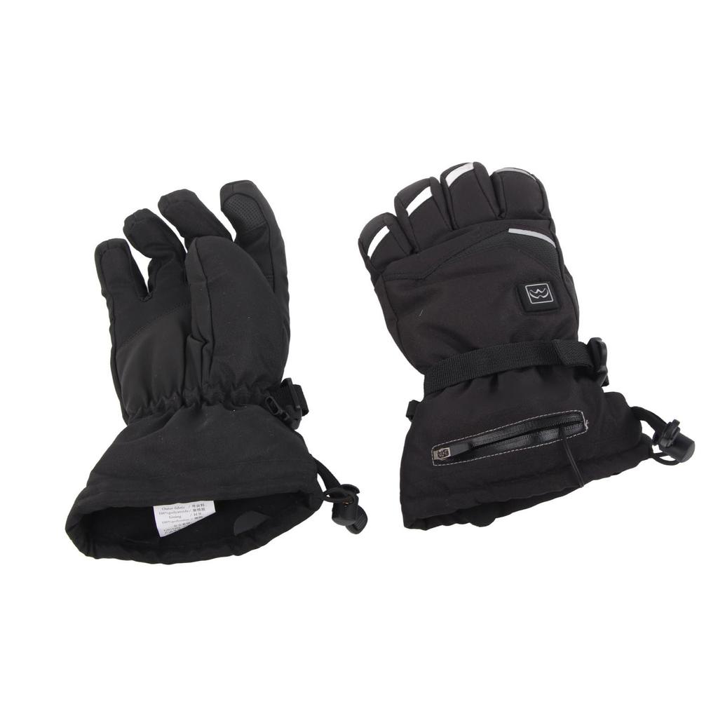 1 Pair Electric Heated Gloves 3 Temperature Setting Battery Powered Rechargeable Heating Thermal Touchscreen Gloves for