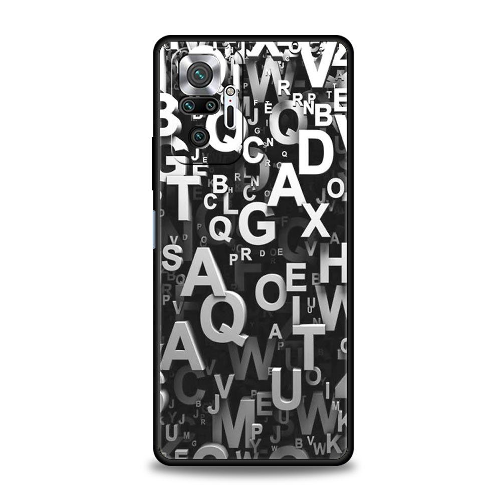 Number Pattern Phone Case Cover for Redmi 14C 10C Note 15 14 13 12 10 11 K40 Pro Plus 5G Soft TPU Shockproof Shell Fundas Capas