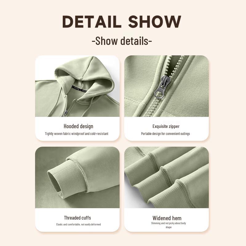 Jeanswest Men's Winter Fleece Hooded Cardigan