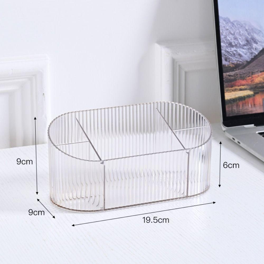 

Transparent Cosmetic Storage Box Ellipse Lipstick Jewerly Organizer Home Office білий