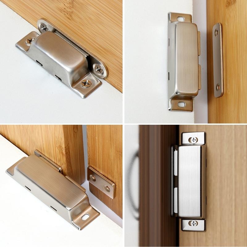 Magneti per Armadio Acciaio Inossidabile Fermaporta Ferramenta con Magnete Forte Cattura Magnetica per Porta per Armadio