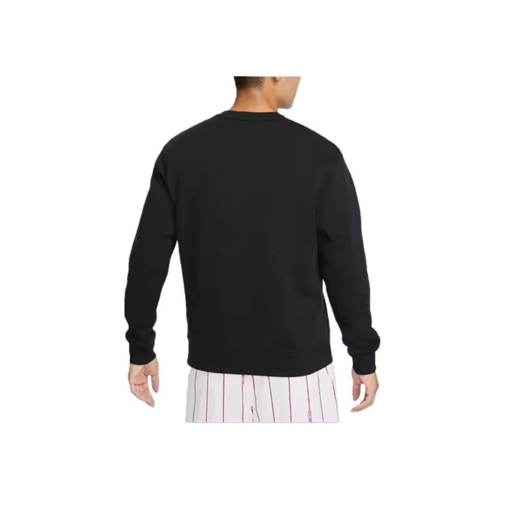 Jordan Alphabet Print Crew Neck Long Sleeve Sweatshirt Men Tops Black DV1576-010