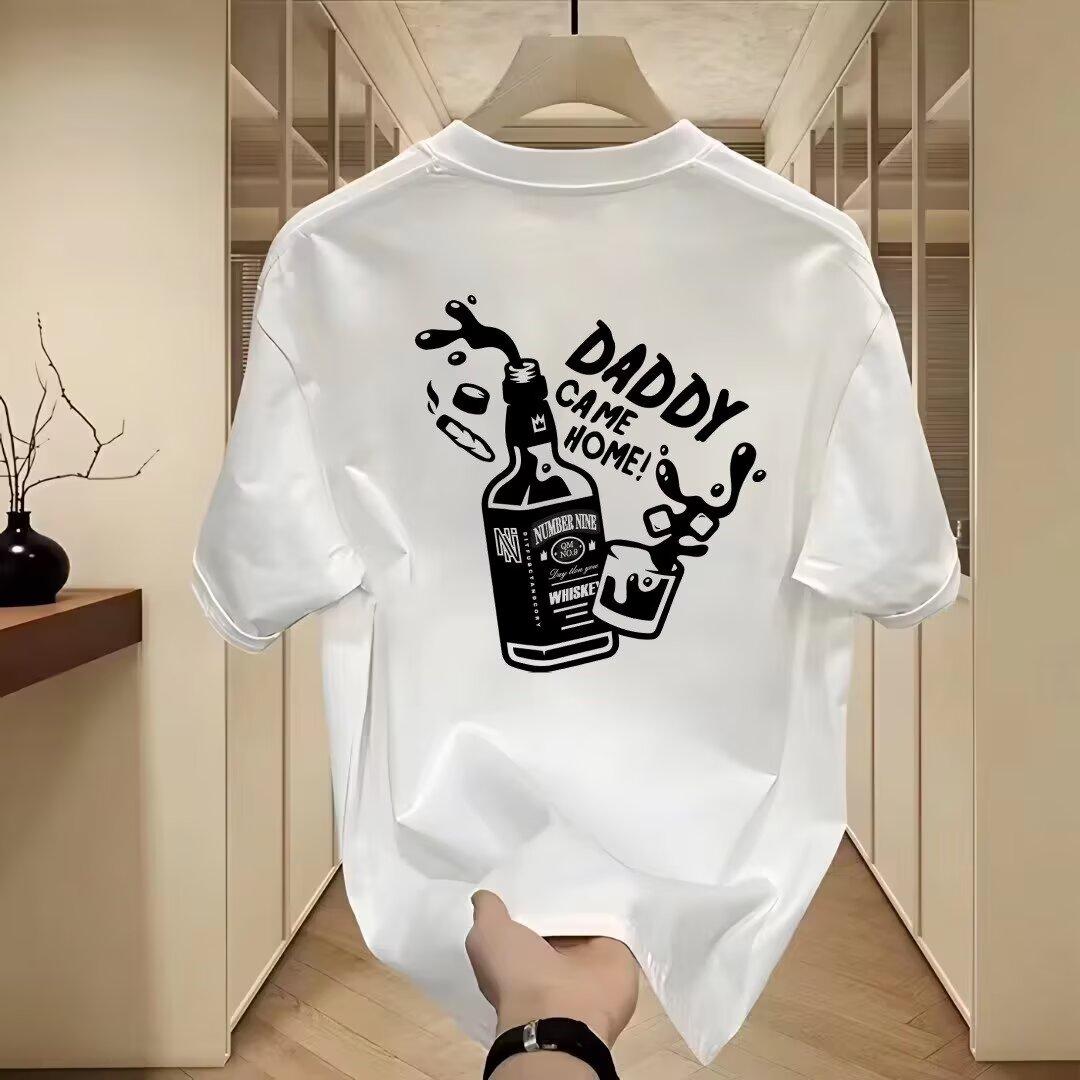 

Мужская футболка с коротким рукавом из прохладного ледяного шелка 260 г хлопок в американском стиле свободного кроя с круглым вырезом универсальный повседневный топ 5XL белый