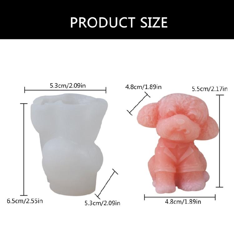 Animal Dog Shaped Candle Silicone Molds for Candle Soap Table Ornaments Gypsum Decorations, Epoxy Resin Silicone Molds