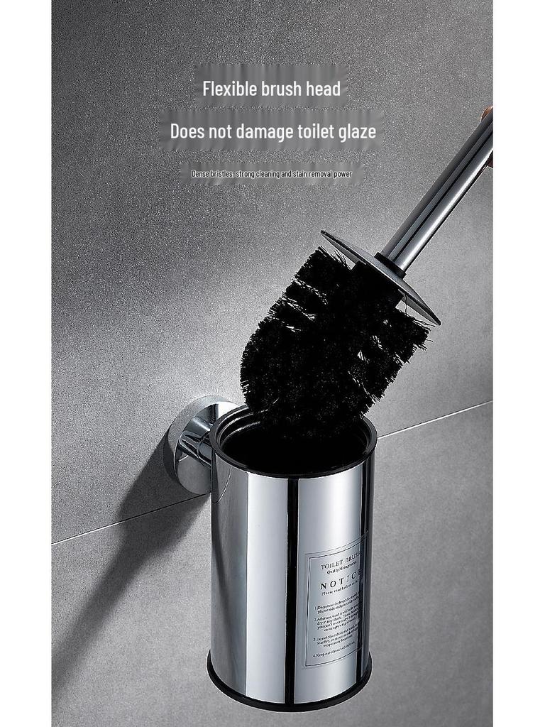 Nerezová ocel Stojací sada WC štětky - Štětka pro čištění bez mrtvého úhlu