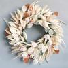 Artificial Ear of Rice Wreath Thanksgiving Holiday Wreath Artificial Flower Wreath for Door Hallway Garden Farmhouses