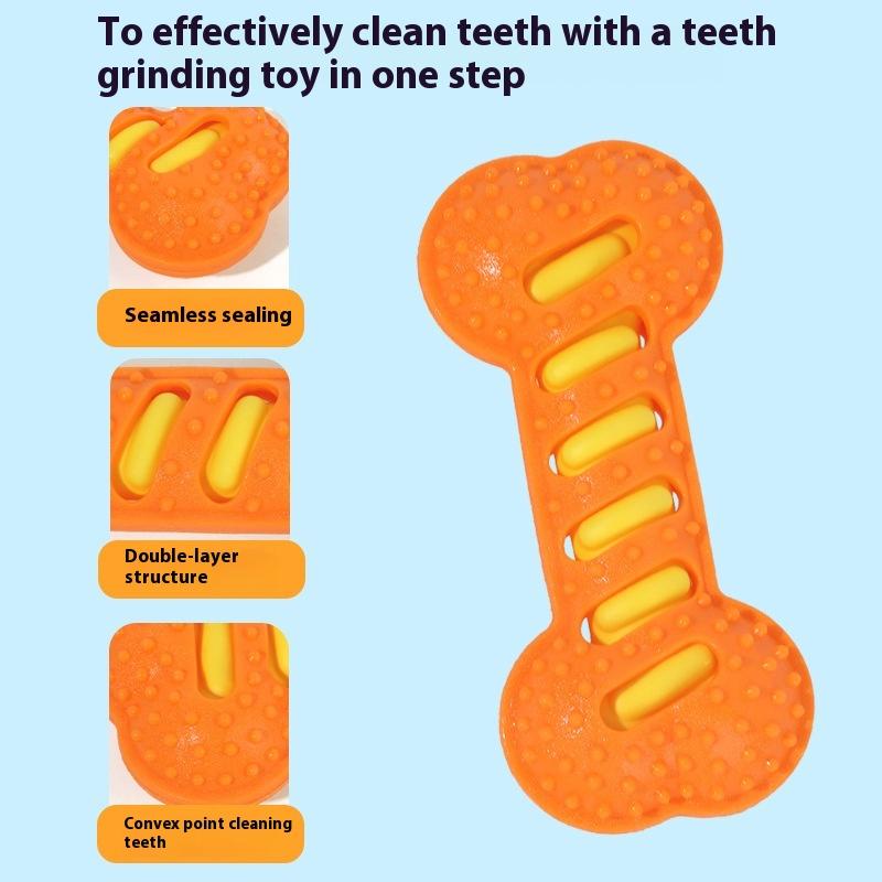 Dog toy TPR grinds teeth and bones, resistant to biting, interactive training puppy toy chews dog bones, dog boredom relief artifact