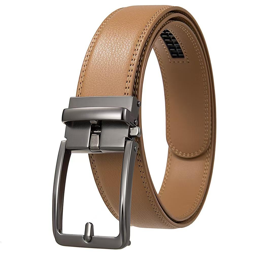 Business leather fashion casual men's cowhide belt automatic buckle belt, cowhide belt
