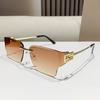 New Metal Frameless Polygonal Fashion Sunglasses Y2k Women's Sunglasses Trendy Sunglasses 90323