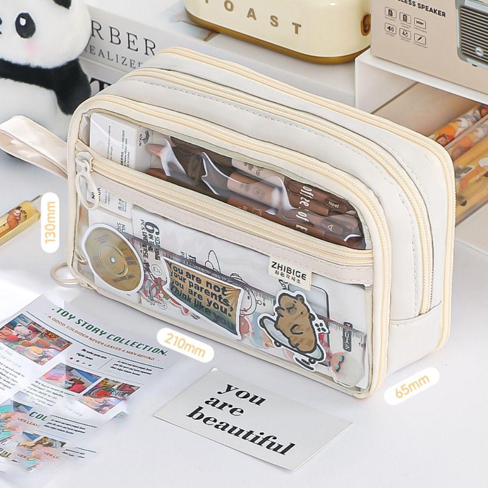 

Прозрачный пенал, мультяшный пенал, новый пенал, офис