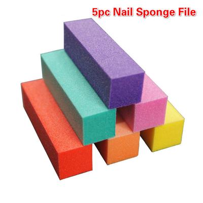 5 PZ Puffer per Unghie Lima Spugna per Gel UV Bianco Blocco Buffer per Lucidare Manicure Pedicure Levigatura Strumento per Nail Art Bellezza Salute