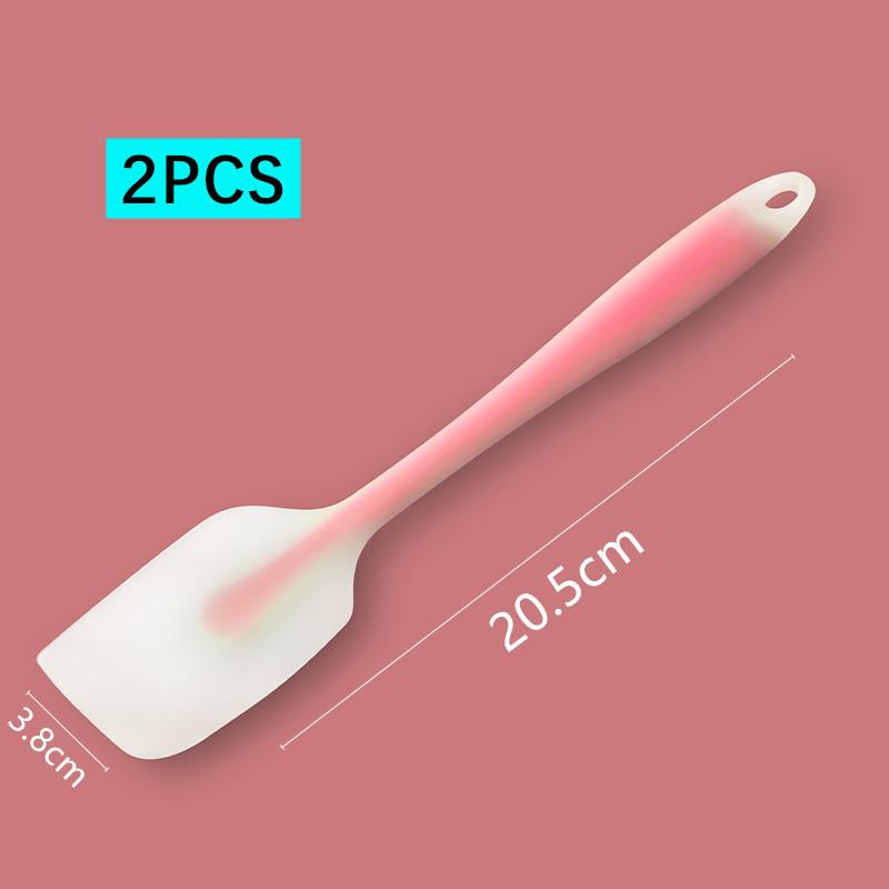Venlohome 1/2Pcs Silicone Pastry Scraper Spatula Food Grade Non-Stick Cake Scraper Spatula Cream Butter Spatula Baking Spatula