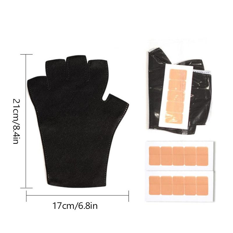 1 Paar Anti-UV-Handschuhe Gel Professionelle Schutzhandschuhe für Maniküren Schützen Hände Nail Art Fingerlose Handschuhe für Zuhause Outdoor