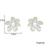 Neue Mode Blume Emaille Grün Weiß Farbe Stecker Ohrringe Für Frauen Mädchen Geschenk Hochzeitsschmuck Temperament Brincos Pendientes