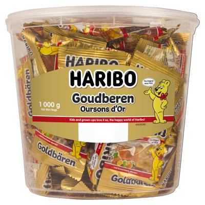 HARIBO Mini Gold Bear Bucket 980g (100 Bags)