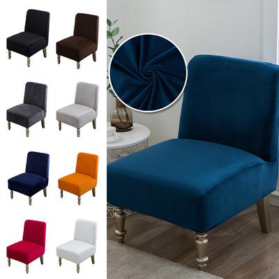 Armlehnstuhlbezug aus Samtstoff, Stretch-Sofabezüge für Einzelsofas, kurze Rückenlehne, Schonbezüge für Slipper-Stuhl, Schutz für Zuhause und Hotel