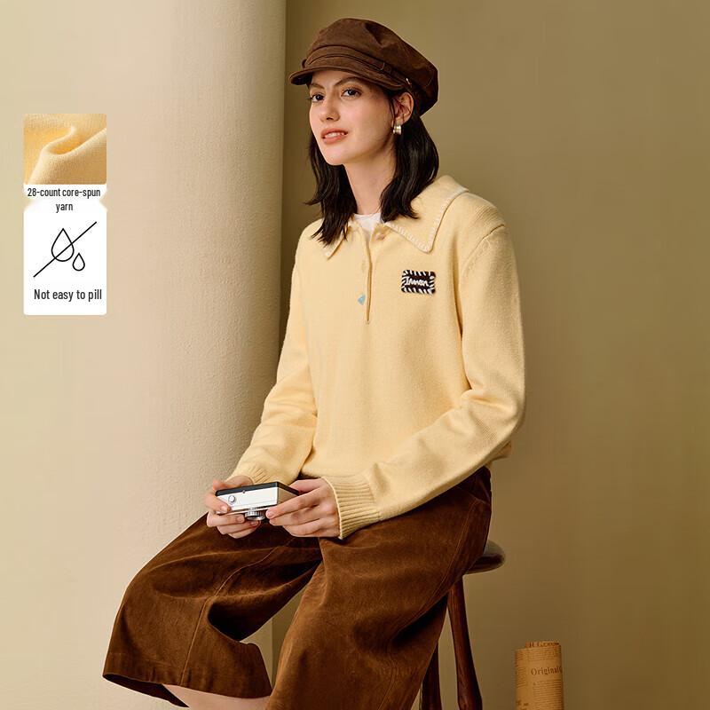 INMAN Women's Dopamine Core-Spun Polo Neck Sweater