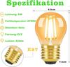 Ampoule LED E27 (lot 6) - NETTLIFE - G45 - Filament Vintage - 4W - Blanc Chaud 2700K
